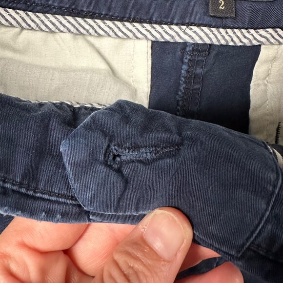 J.Crew Womens 2 Navy Flat Front Chino Shorts Cotton Casual Summer Wear - Picture 3 of 10